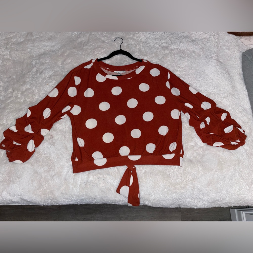 Cooper polk a dot blouse